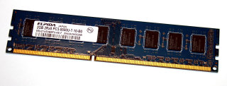 2 GB DDR3-RAM 240-pin 2Rx8 PC3-8500U non-ECC  Elpida EBJ21UE8BBF0-AE-F