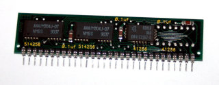 256 kB SIPP Memory 30-pin 70 ns Parity 3-Chip 256kx9  Chips: 2x NMBS AAA1M304J-07 + 1x KM41C256J-8