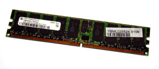 2 GB DDR2-RAM 240-pin Registered ECC 1Rx4 PC2-3200R  Qimonda HYS72T256000HR-5-A   nicht für PCs geeignet!