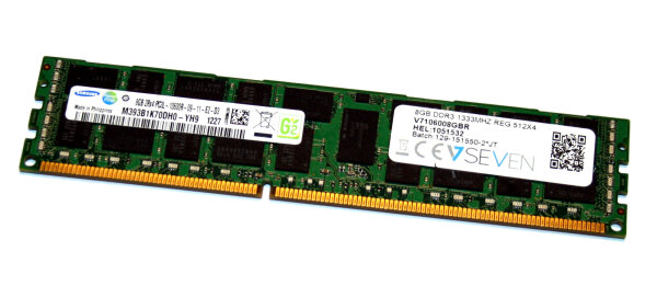 8 GB DDR3-RAM 240-pin Registered ECC 2Rx4 PC3L-10600R Samsung M393B1K70DH0-YH9