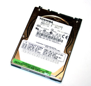 120 GB SATA - Festplatte 2,5" 8MB Cache Laptop-Festplatte  Toshiba MK1234GSX