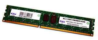 4 GB DDR3-RAM 240-pin Registered ECC  PC3-10600R ATP AL12M72B8BKH9S   nicht für PC geeignet!