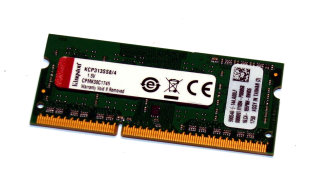 4 GB DDR3 RAM 204-pin SO-DIMM PC3-10600S 1,5V  Kingston KCP313SS8/4