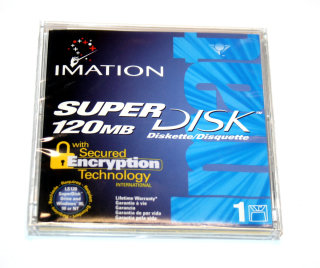 120 MB Diskette (1 Stück) 3,5" "Imation Super DISK" für LS-120 Laufwerke   NEU