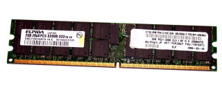 2 GB DDR2-RAM 240-pin Registered ECC 2Rx4 PC2-3200R Elpida EBE21RD4AEFA-4A-E