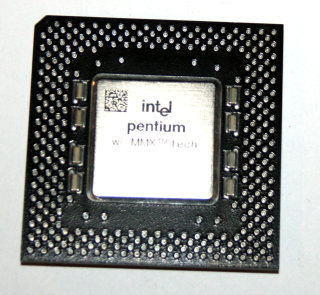 Prozessor Intel Pentium MMX 166 MHz (SL27H, 296-pin PPGA, 2,8V Vcore) FV80503166