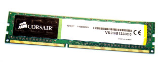 2 GB DDR3 RAM 240-pin PC3-10600U nonECC Corsair VS2GB1333D3   single-sided