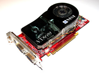 PCIe-Grafikkarte  GeForce 8600 GTS   256 MB DDR2   S-VIDEO + 2x DVI  MSI NX8600GTS-T2D256E-HD-OC