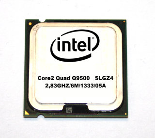 CPU Intel Core2Quad Q9500 SLGZ4    4x 2,83 GHz, 1333 MHz FSB, 6 MB, Sockel 775