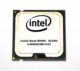 CPU Intel Core2 Quad Q9400 SLG9U    4x 2,66 GHz, 1333 MHz FSB, 6 MB, Sockel 775