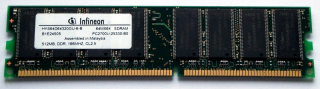 512 MB DDR-RAM 184-pin PC-2700U non-ECC  CL2.5 Infineon HYS64D64320GU-6-B
