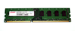 4 GB DDR3 RAM 240-pin PC3-10600U nonECC CL9  takeMS TMS4GB364E081-139PP
