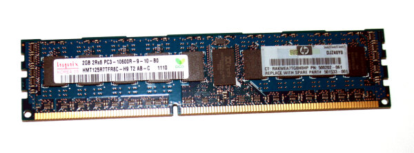 2 GB DDR3-RAM 240-pin Registered ECC 2Rx8 PC3-10600R Hynix HMT125R7TFR8C-H9 T2 AB-C