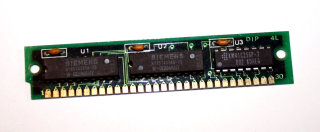 256 kB Simm 30-pin 70 ns 256kx9 Parity 3-Chip  Chips: 2x Siemens HYB514256A-70 + 1x Samsung KM41C256P-7   g