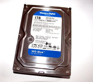 1 TB SATA-III - Festplatte Western Digital WD10EZEX-08WN4A0  6.0 Gbps, 7200U/min, 64 MB Cache