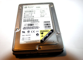 4,3 GB Hard Drive 3,5" IDE (EIDE/PATA)  Western Digital AC14300-00RTT2   5400 RPM, 512 kB Cache