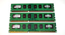 6 GB DDR3 RAM 240-pin (3x2GB) PC3-10600U nonECC Kingston...