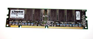 128 MB SD-RAM 168-pin PC-133 non-ECC  Kingston KTM3071/128   9902112   single-sided