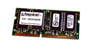 256 MB SO-DIMM 144-pin SD-RAM PC-133 Laptop-Memory  Kingston KTD-INSP8100/256   9902206