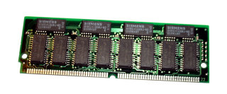 16 MB FPM-RAM 72-pin Parity PS/2 Simm 60 ns  Chips: 8x Siemens HYB5117400BJ-60 + 4x HYB514100BJ-60