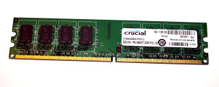 2 GB DDR2-RAM 240-pin PC2-6400U non-ECC  Crucial CT25664AA800.M16FJ3