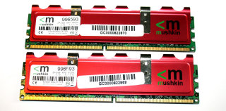 4 GB DDR2-RAM (2x 2GB)  240-pin PC2-8000U CL5  non-ECC  2.1V  Mushkin 996593 Redline