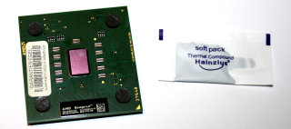 AMD Prozessor Socket 462  AMD Sempron 2600+ SDA2600DUT3D  Thoroughbred Core, 256kB 2L-Cache, grün
