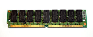 32 MB FPM-RAM mit Parity 72-pin PS/2 FastPage 60 ns Chips: 16x Hyundai HY5117400CJ-60 + 2x Samsung KM44C4103CK6