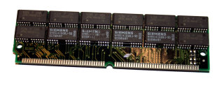 32 MB FPM-RAM mit Parity 60 ns PS/2-Simm  Chips: 16x Micron MT4C4M4B1DJ-6 + 8x Siemens HYB514100BJ-50