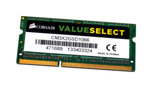 2 GB DDR3-RAM 204-pin SO-DIMM PC3-8500S  Corsair CM3X2GSD1066