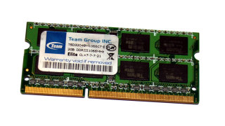 2 GB DDR3-RAM 204-pin SO-DIMM PC3-8500S  Team TSD32048M1066C7-E
