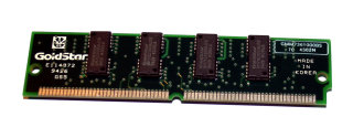 4 MB FastPageMode-RAM mit Parity 72-pin PS/2  70 ns  Goldstar GMM7361000BS70