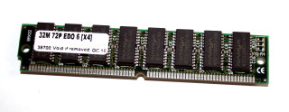 32 MB EDO-RAM  non-Parity 60 ns 72-pin PS/2  Chips:16x Nanya NT511740C5J-60S