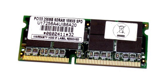 256 MB SO-DIMM 144-pin PC-133 SD-RAM Laptop-Memory  Unifosa U17256A4UIB6A20