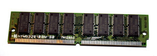 32 MB FPM-RAM  72-pin PS/2 non-Parity Memory  60 ns  Hyundai HYM532810BM-60