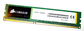 4 GB DDR3-RAM 240-pin 1Rx8 PC3-10600U non-ECC  Corsair CMV4GX3M1A1333C9