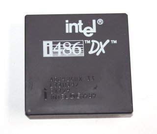 Intel 80486DX-33 Prozessor (SX729, 168-pin ceramic PGA, 33 MHz) 