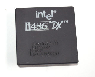 Intel 80486DX-33 Prozessor (SX419, 168-pin ceramic PGA, 33 MHz) 
