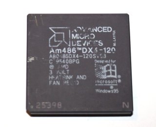 AMD 80486DX4-120 Prozessor (A80486DX4-120SV8B, 168-pin ceramic PGA, 120 MHz)  Low Power Features