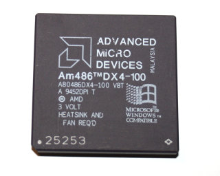 AMD 80486DX4-100 Prozessor (A80486DX4-100 V8T, 168-pin ceramic PGA, 100 MHz)