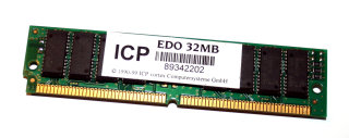 32 MB EDO-RAM  non-Parity 50 ns 72-pin PS/2  Chips:16x Micron MT4C4M4E8DJ-5