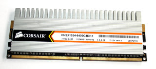 1 GB DDR2-RAM 240-pin PC2-6400U CL4  Corsair CM2X1024-6400C4DHX 2.10V ver5.1  XMS2