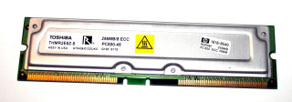 256 MB 184-pin RDRAM Rambus PC-800 ECC-Memory 45ns  Toshiba THMR2E8Z-8