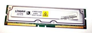 256 MB 184-pin RDRAM Rambus PC-800 ECC-Memory  Kingston KVR800X18/256