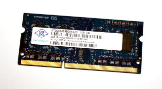 2 GB DDR3-RAM 204-pin SO-DIMM 1Rx8 PC3-12800S CL11  Nanya NT2GC64B88G0NS-DI