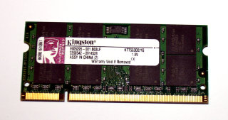 1 GB DDR2 RAM 200-pin SO-DIMM PC2-4200S  Kingston KTT533D2/1G   9905295