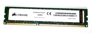 8 GB DDR3-RAM 240-pin PC3-12800U non-ECC  Corsair CMV8GX3M1A1600C11