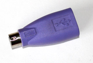 USB zu PS/2  Adapter  (für USB-Tastatur an PS/2 Mainboardbuchse)