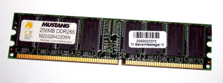256 MB DDR-RAM 184-pin PC-2100U non-ECC   Mustang M2032642206N