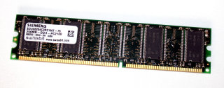 256 MB DDR-RAM 184-pin PC-2100U non-ECC  Siemens SDU03264C3B21MT-75